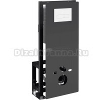 Система инсталляции для унитазов Wasserkraft Glan 66TLT.010.ME.BL.WM03 с кнопкой смыва матовой белой