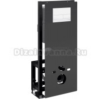 Система инсталляции для унитазов Wasserkraft Glan 66TLT.010.ME.BL.WM04 с кнопкой смыва матовой белой