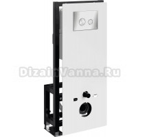 Система инсталляции для унитазов Wasserkraft Glan 66TLT.010.ME.WH.BN01 с кнопкой смыва никель