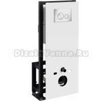 Система инсталляции для унитазов Wasserkraft Glan 66TLT.010.ME.WH.BN02 с кнопкой смыва никель