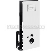 Система инсталляции для унитазов Wasserkraft Glan 66TLT.010.ME.WH.BN03 с кнопкой смыва никель