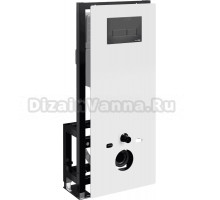 Система инсталляции для унитазов Wasserkraft Glan 66TLT.010.ME.WH.MB03 с кнопкой смыва матовой черной