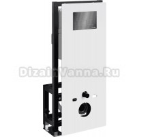 Система инсталляции для унитазов Wasserkraft Glan 66TLT.010.ME.WH.PB03 с кнопкой смыва черной