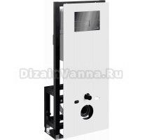Система инсталляции для унитазов Wasserkraft Glan 66TLT.010.ME.WH.PB04 с кнопкой смыва черной