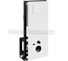 Система инсталляции для унитазов Wasserkraft Glan 66TLT.010.ME.WH.WM04 с кнопкой смыва матовой белой