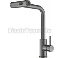 Смеситель для кухни Shevanik S263T оружейная сталь