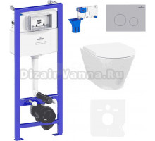 Комплект Lavinia Boho Унитаз подвесной Elegant Rimless 3308101R + Крышка-сиденье Elegant 33290700 с микролифтом + Инсталляция RelFix 38010010 + Кнопка RelFix 380502MC матовый хром + Дозатор RelFix 38040010
