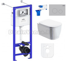 Комплект Lavinia Boho Унитаз подвесной Bell Pro Rimless 3301101R + Крышка-сиденье Bell Pro 33290100 с микролифтом + Инсталляция RelFix 38010020 + Кнопка RelFix 380502MC матовый хром + Дозатор RelFix 38040010