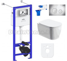 Комплект Lavinia Boho Унитаз подвесной Bell Pro Rimless 3301101R + Крышка-сиденье Bell Pro 33290100 с микролифтом + Инсталляция RelFix 38010020 + Кнопка RelFix 3805002C хром + Дозатор RelFix 38040010