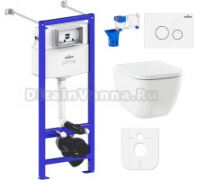 Комплект Lavinia Boho Унитаз подвесной One Rimless 3302103R + Крышка-сиденье One 33290200 с микролифтом + Инсталляция RelFix 38010020 + Кнопка RelFix 3805004W белая, хром + Дозатор RelFix 38040010