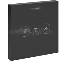 Переключатель потоков Hansgrohe ShowerSelect 15764670 на три потребителя, матовый черный