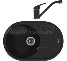 Комплект Мойка Florentina Лотос 780 антрацит + Смеситель Тара FL антрацит