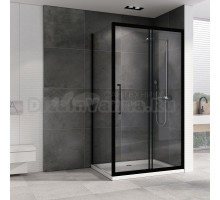 Душевой уголок Abber Schwarzer Diamant AG30180BH-S75B 180x75, профиль черный, стекло прозрачное