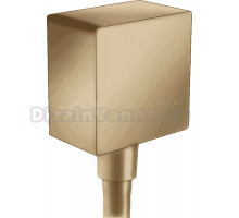 Шланговое подключение Hansgrohe Fixfit Square 26455140 шлифованная бронза