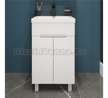 Тумба с раковиной DIWO Коломна 50 напольная, глянцевая белая
