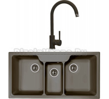 Комплект Мойка Florentina Юлия антрацит + Смеситель Юна антрацит