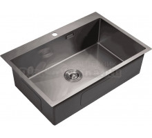 Мойка кухонная Milacio Steel Denia 750 MC.77509 вороненая сталь