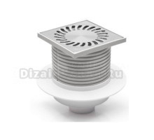 Душевой трап AZARIO D50 вертикальный слив 10х10см (AZ-416 L)