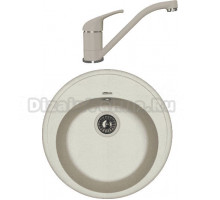 Комплект Мойка Florentina Лотос 510 грей + Смеситель Тара FL грей