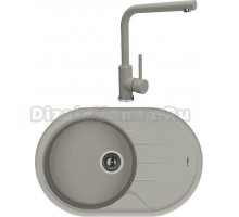 Комплект Мойка Florentina Лотос 780 грей + Смеситель Фабио FL грей