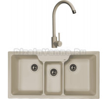 Комплект Мойка Florentina Юлия грей + Смеситель Юна грей