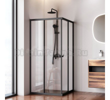 Душевой уголок AM.PM Sunny W87G-403-9090-BT 90x90 см, черный матовый