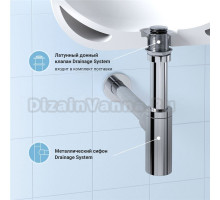 Комплект Wellsee Drainage System 182104002 с донным клапаном без перелива, хром