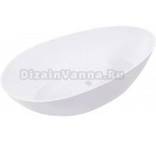 Ванна из искусственного камня Aqua de Marco Calipso 1180WCAL 180x90 см, отдельностоящая, белая, овальная