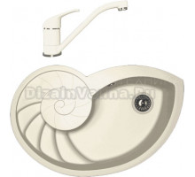 Комплект Мойка Florentina Наутилус жасмин + Смеситель Тара FL жасмин