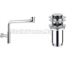 Комплект Wellsee Drainage System 182124001 с донным клапаном с переливом, хром