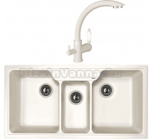 Комплект Мойка Florentina Юлия жасмин + Смеситель Шале FL жасмин