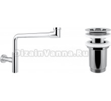 Сифон для раковины Wellsee Drainage System 182124004 с выпуском с переливом, хром