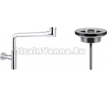 Сифон для раковины Wellsee Drainage System 182124005 с универсальным выпуском, хром