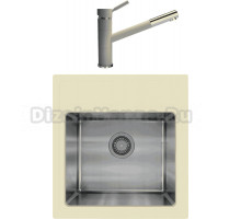 Комплект Мойка Florentina Комби 480 шампань + Смеситель Фита FL шампань