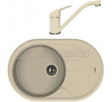 Комплект Мойка Florentina Лотос 780 шампань + Смеситель Тара FL шампань