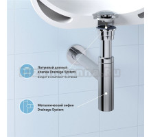 Комплект Wellsee Drainage System 182119003 с универсальным донным клапаном, хром