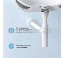 Комплект Wellsee Drainage System 182123003 с универсальным донным клапаном, матовый белый