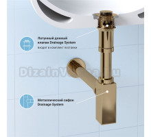 Комплект Wellsee Drainage System 182111001 с донным клапаном с переливом, золото