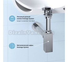 Комплект Wellsee Drainage System 182109002 с донным клапаном без перелива, хром