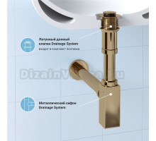 Комплект Wellsee Drainage System 182111002 с донным клапаном без перелива, золото