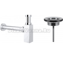 Сифон для раковины Wellsee Drainage System 182109005 с универсальным выпуском, хром