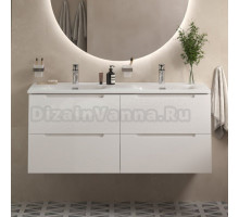 Тумба с раковиной BelBagno Etna 120 для двоих, bianco lucido, раковина BB-8099-120-2