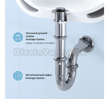 Комплект Wellsee Drainage System 182102002 с донным клапаном без перелива, хром