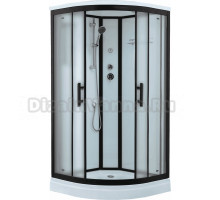 Душевая кабина Timo Standart T-6601BF Black Fabric с низким поддоном, профиль черный
