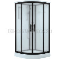 Душевая кабина Timo Standart T-6609BF Black Fabric с низким поддоном, профиль черный