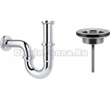 Сифон для раковины Wellsee Drainage System 182102005 с универсальным выпуском, хром
