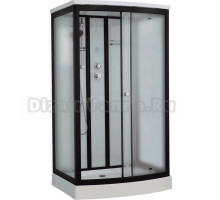 Душевая кабина Timo Standart T-6615BF Black Fabric с низким поддоном, профиль черный
