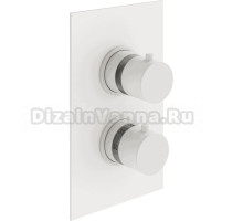 Термостатический смеситель встраиваемый Plumberia Selection Ixo XOT5020BO С ВНУТРЕННЕЙ ЧАСТЬЮ, для ванный с душем, матовый белый