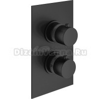 Термостатический смеситель встраиваемый Plumberia Selection Ixo XOT5030NO С ВНУТРЕННЕЙ ЧАСТЬЮ, для ванной с душем, матовый черный