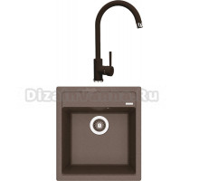Комплект Мойка Florentina Липси 460 мокко + Смеситель Альфа FL мокко